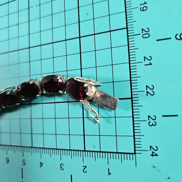 Garnet bracelet sterling silver - Picture 5 of 5